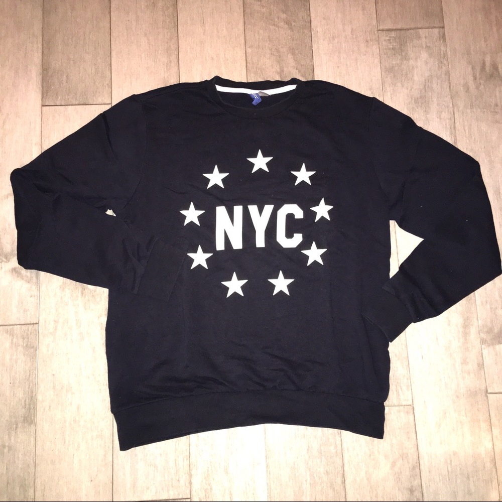 H&M NYC LIGHT WEIGHT CREW NEC SWEATSHIRT: med
